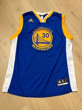 Adidas Golden State Warriors #30 Blue & Yellow Jersey youth size large 14-16